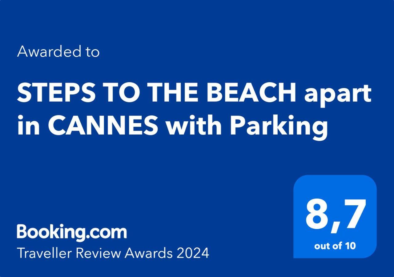 Steps To The Beach Apart In Cannes With Parking Bagian luar foto